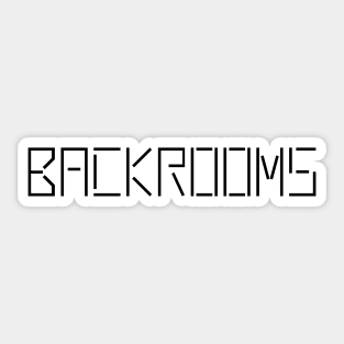 Backrooms (Liminal Space) (black) Sticker